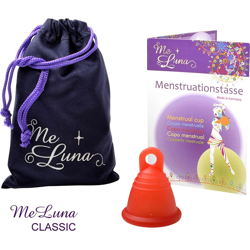 Menstruační kalíšek Me Luna Classic S Shorty s očkem červená (MELU093)