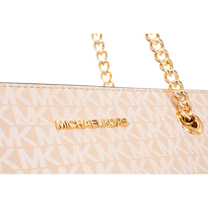 Michael Kors dámská kabelka Buff pudrová s monogramem