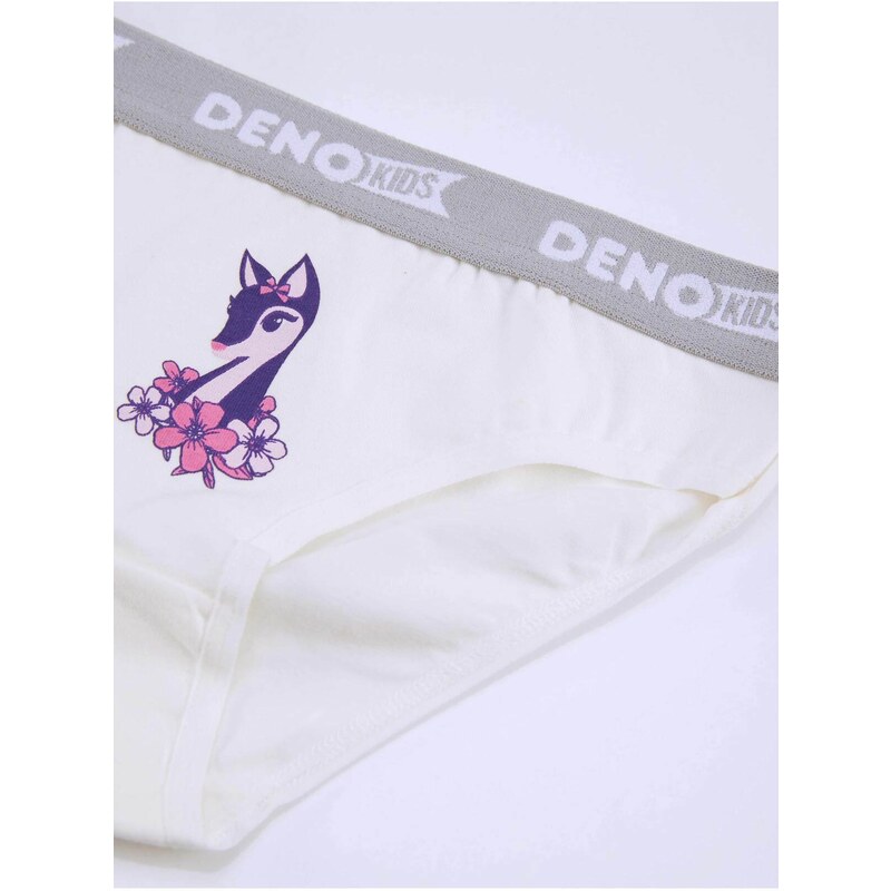 Denokids Ceylan Girl Child Ecru Athlete Panty Set