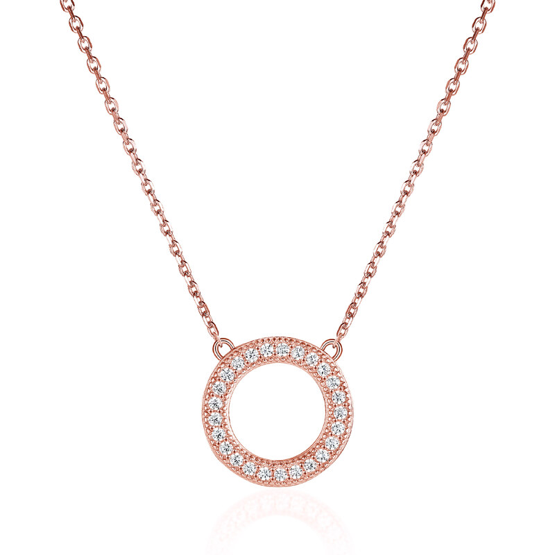 Olivie Stříbrný náhrdelník KRUH ROSE 8062 87525594