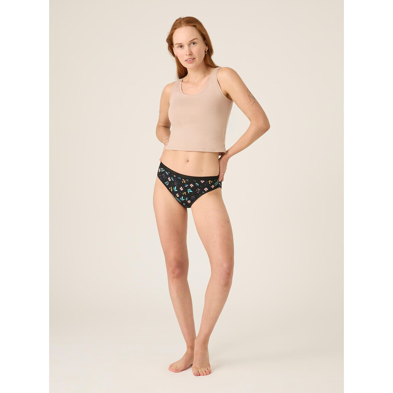 Menstruační kalhotky Modibodi Classic Bikini Moderate-Heavy Midnight Garden (MODI4008MG) S