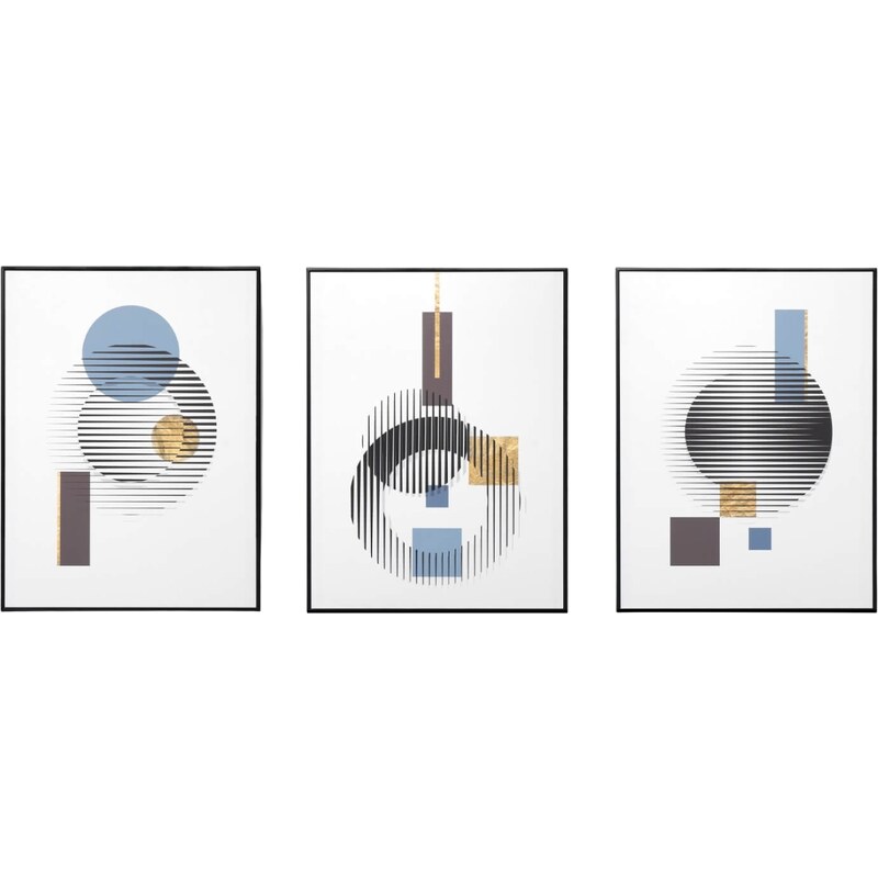 Set tří abstraktních obrazů Somcasa Guitar 80 x 60 cm