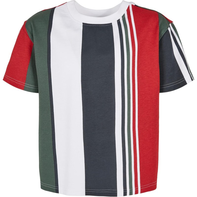 Urban Classics Kids Boys Heavy Oversized Big AOP Stripe Tee bílá/námořnická