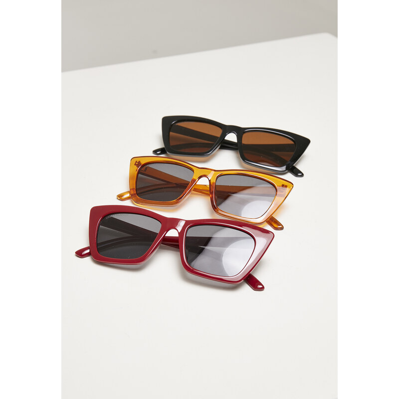Urban Classics Sluneční brýle Tilos 3-Pack tmavě červená/černá