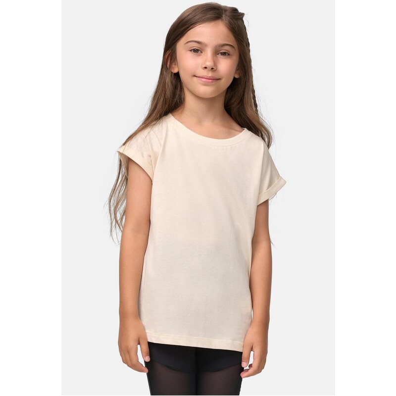 Urban Classics Kids Dívčí organické tričko s prodlouženým ramenem whitesand