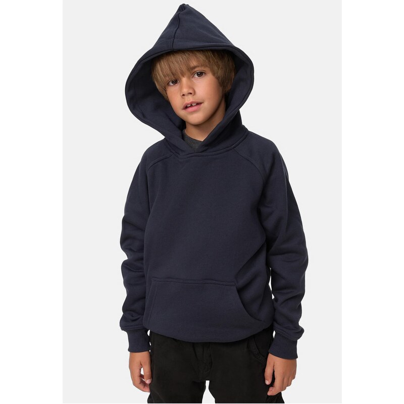 Urban Classics Boys Blank Hoody námořnictvo