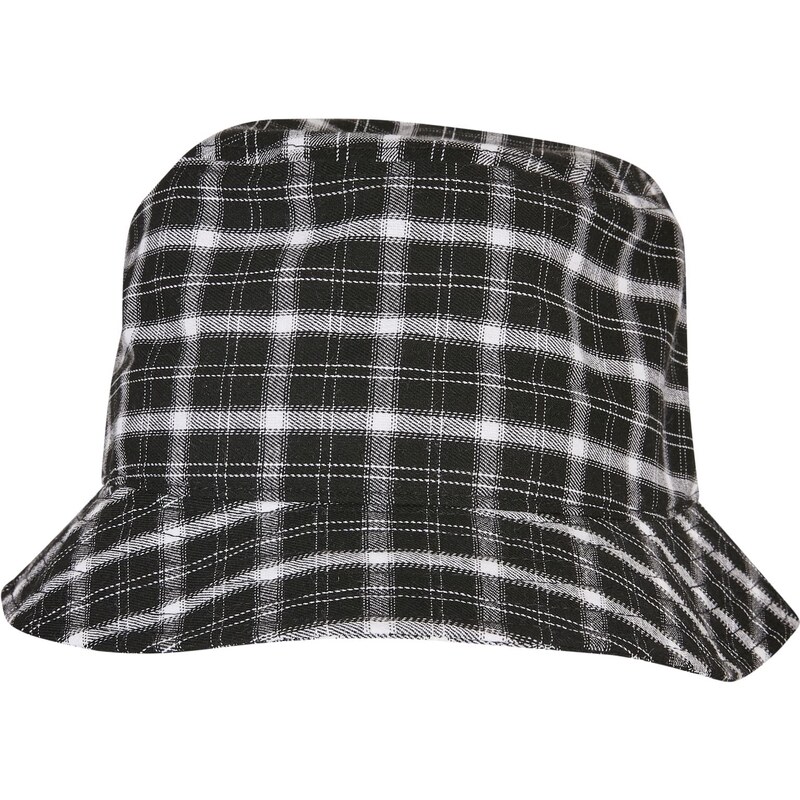 Flexfit Check Bucket Hat černo/šedá