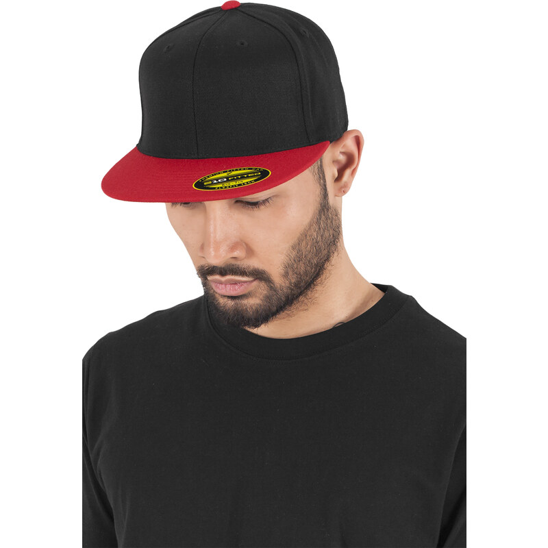 Flexfit Premium 210 Fitted 2-Tone blk/red