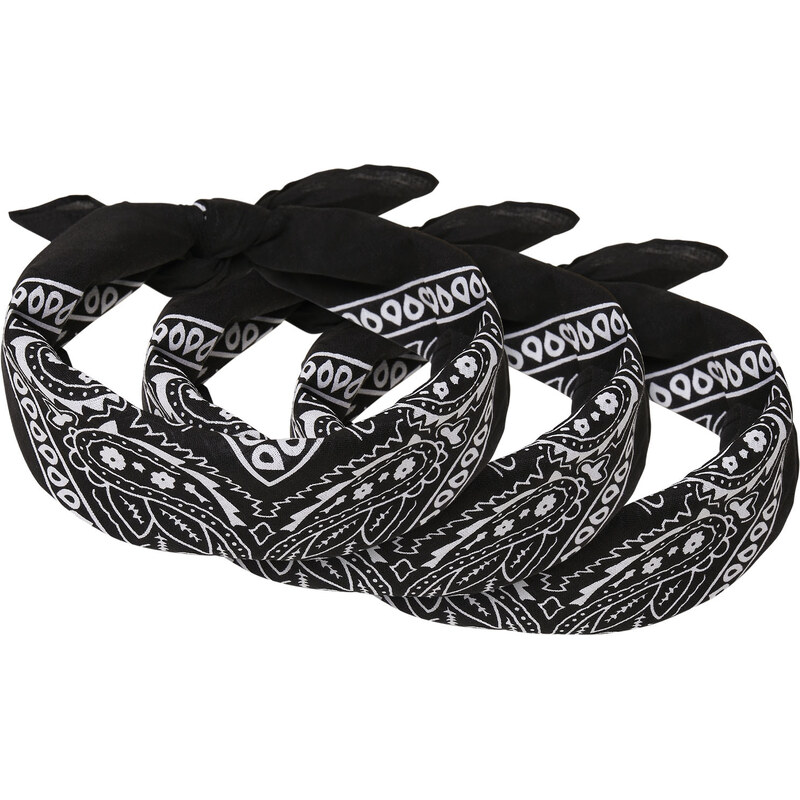 Urban Classics Accessoires Bandana 3-Pack černá