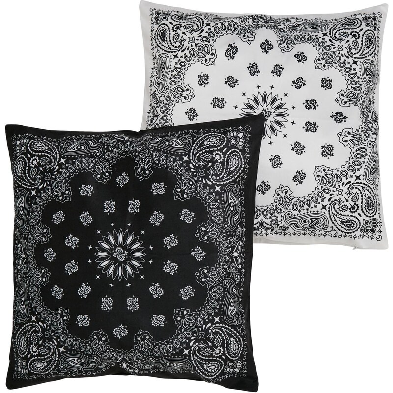 Urban Classics Accessoires Bandana Print Cushion Set černo/bílá