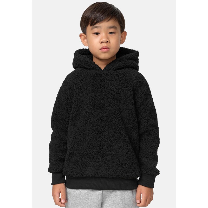 Urban Classics Kids Chlapecká Sherpa Hoody černá