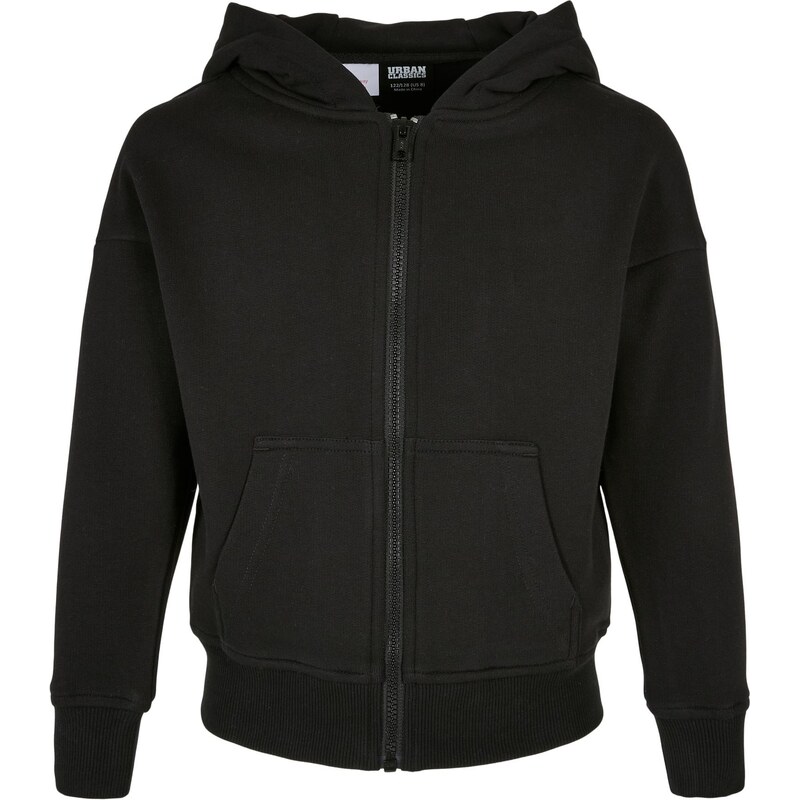 Urban Classics Kids Dívčí Bio Terry Zip Hoody černá