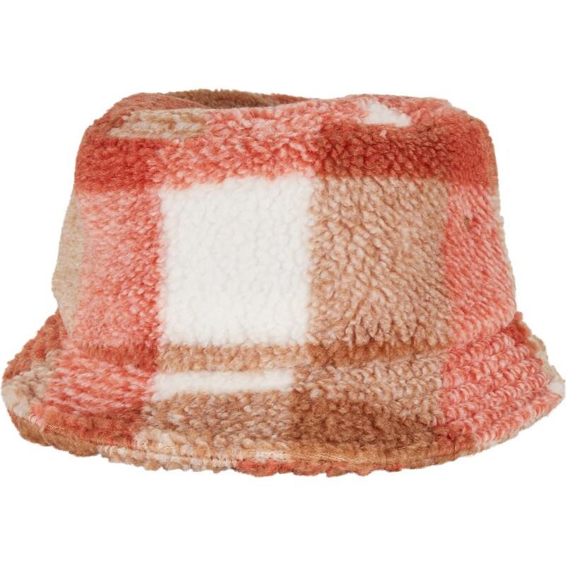 Flexfit Sherpa Check Bucket Hat whitesand/karamel