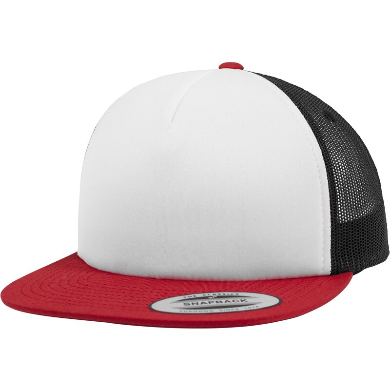 Flexfit Foam Trucker s bílým předním červeným/wht/blk