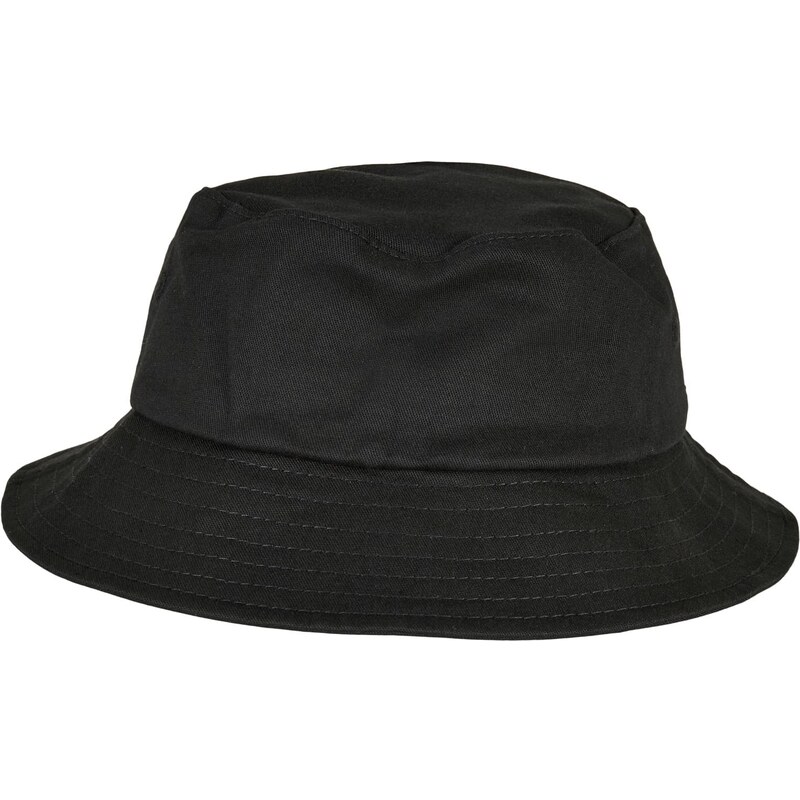 Dětská čepice Flexfit Cotton Twill Bucket, černá