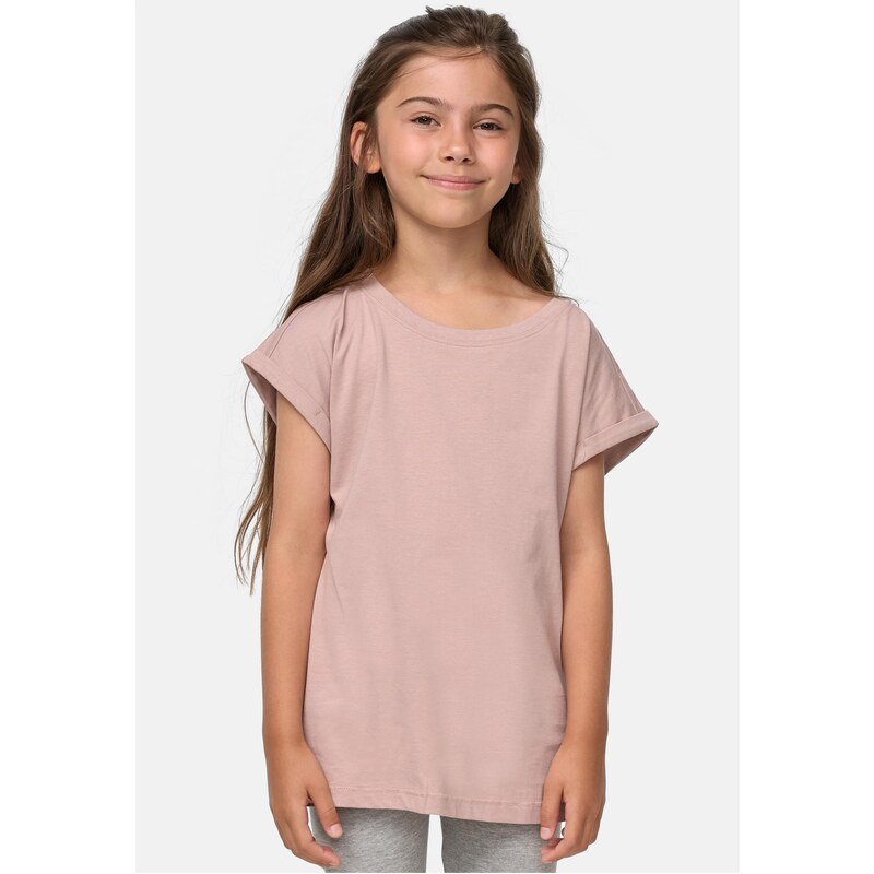 Urban Classics Kids Dívčí organické tričko s prodlouženým ramenem dukrose