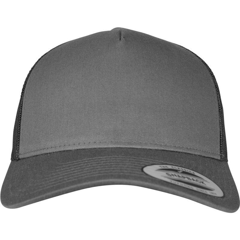 Flexfit 5-panelový Retro Trucker Cap dřevěné uhlí