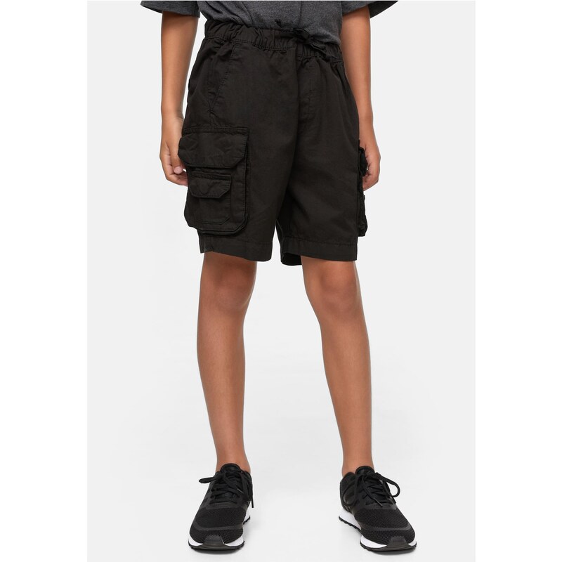 Urban Classics Kids Chlapecké kraťasy Double Pocket Cargo černé