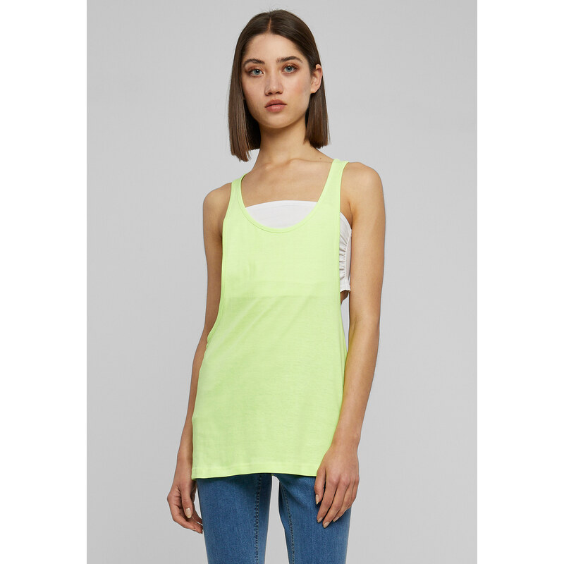 Urban Classics Dámské volné neonové tílko neonyellow