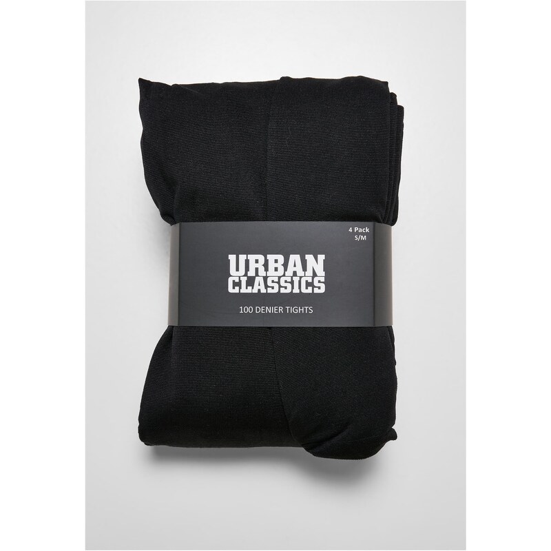 Urban Classics Accessoires Punčocháče 100 Denier 4-Pack černé