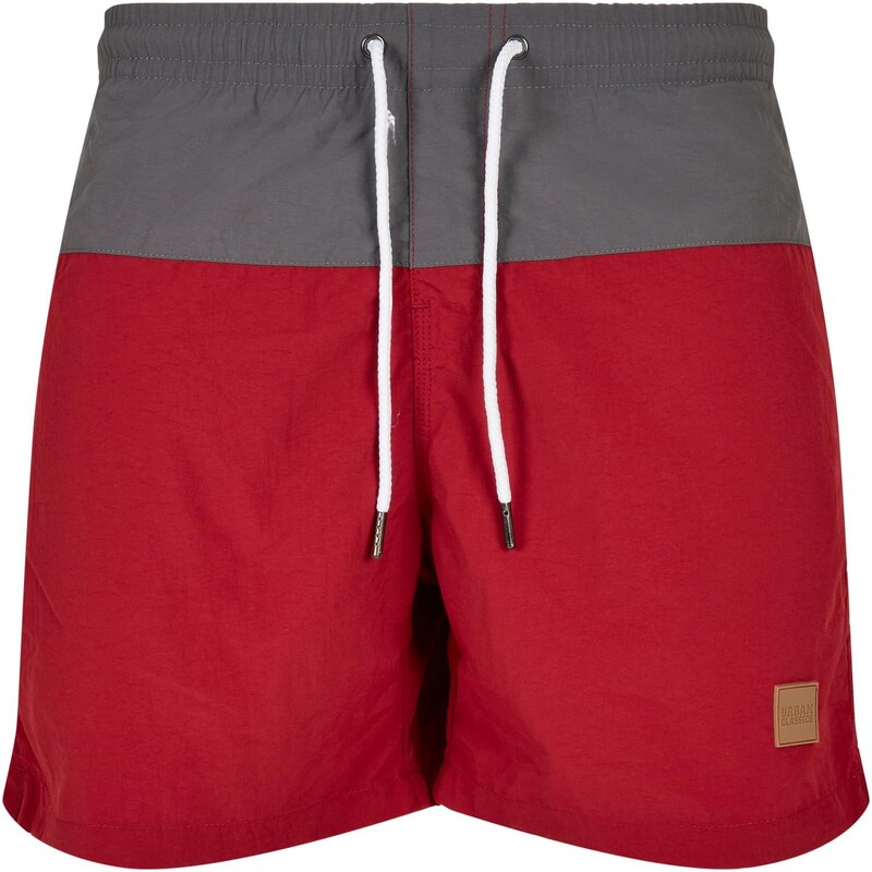 UC Men Block Swim Shorts brickred/darkshadow