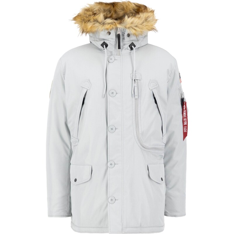 ALPHA INDUSTRIES Zimní bunda Polar světle šedá 109315288