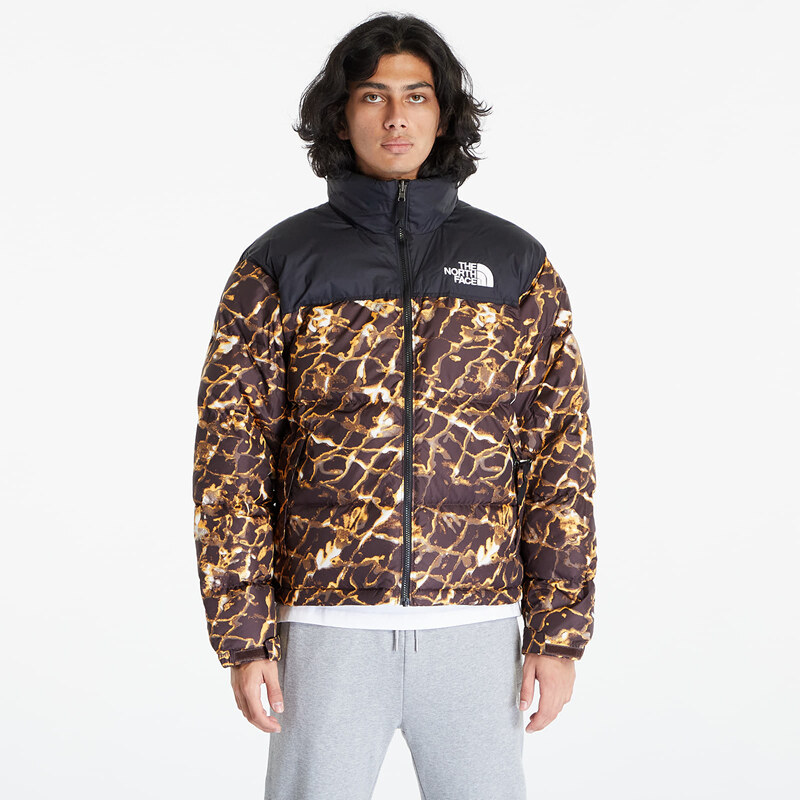 Pánská péřová bunda The North Face M 1996 Retro Nuptse Jacket Coal Brown Wtrdstp/ TNF Black