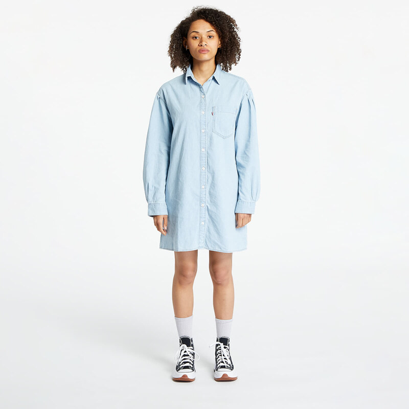 Šaty Levi's Rhea Shirt Dress Blue