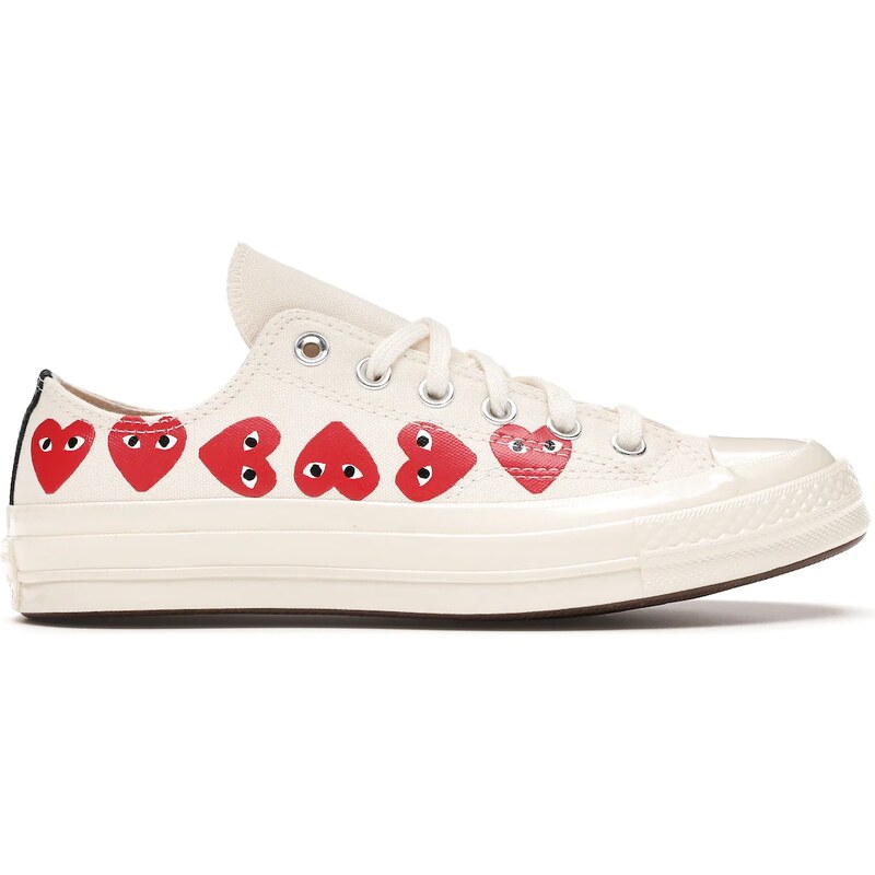 Converse Chuck Taylor All-Star 70 Ox Comme des Garcons Play Multi-Heart  White - GLAMI.cz