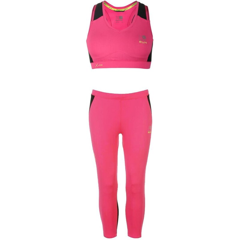 dámská souprava podprsenka + legíny capri 3/4 KARRIMOR - PINK CRUSH - S