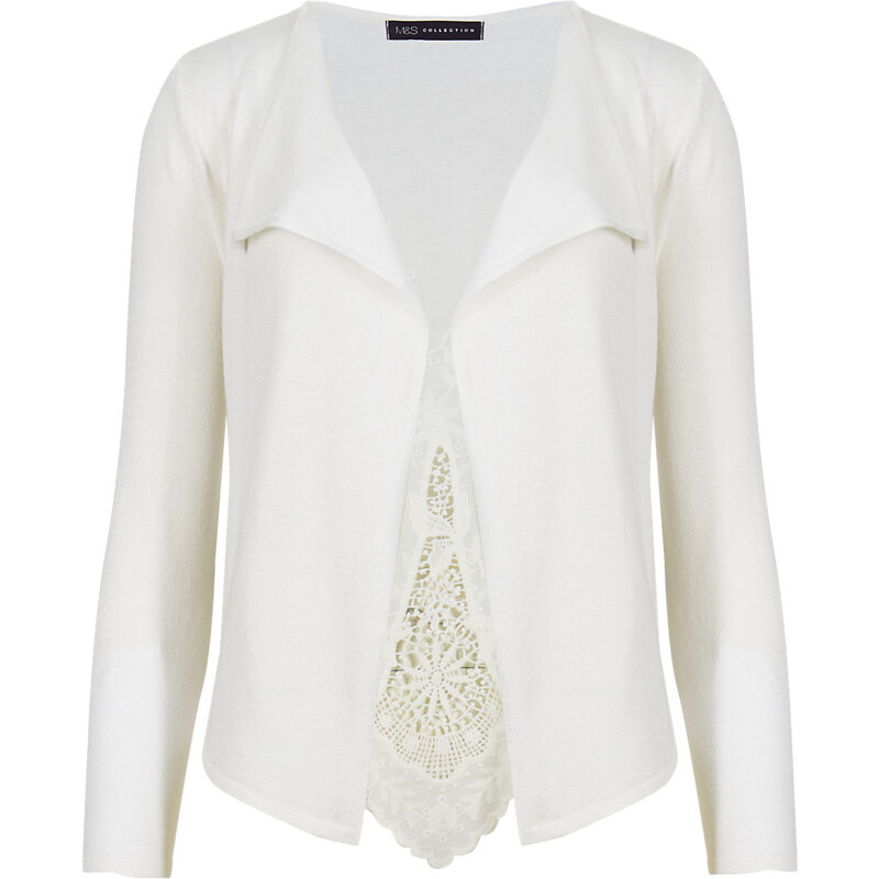 Marks and Spencer Open Front Rear Swing Broderie Cardigan