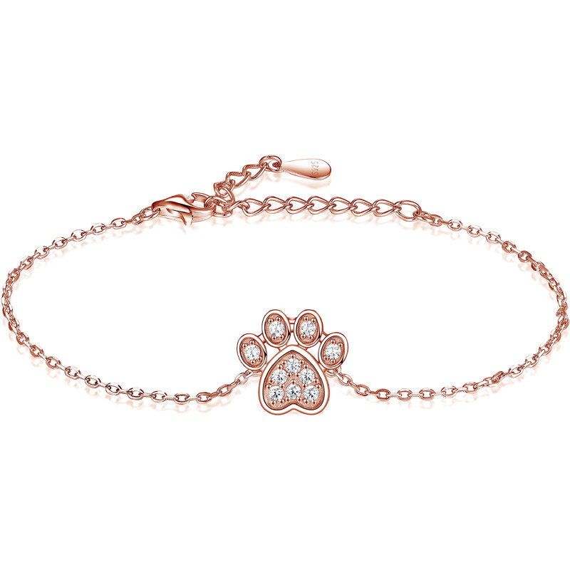 Olivie Stříbrný náramek TLAPKA ROSE 8104
