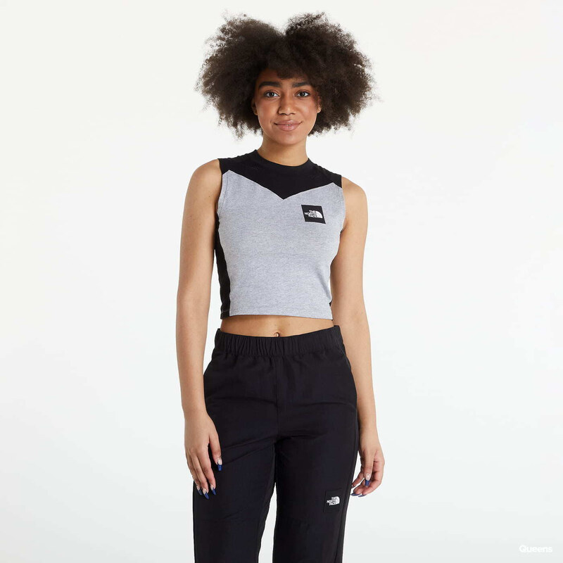 Dámské tílko The North Face Cropped Fitted Tank Top Tnf Light Grey Heather