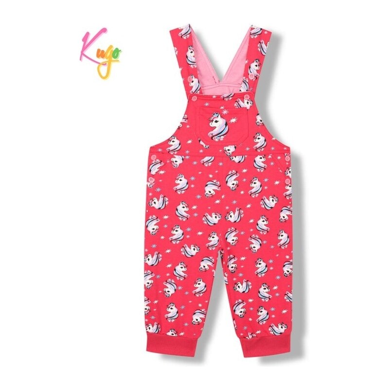 Dívčí tepláky s laclem KUGO ST8803, růžové, vel. 68