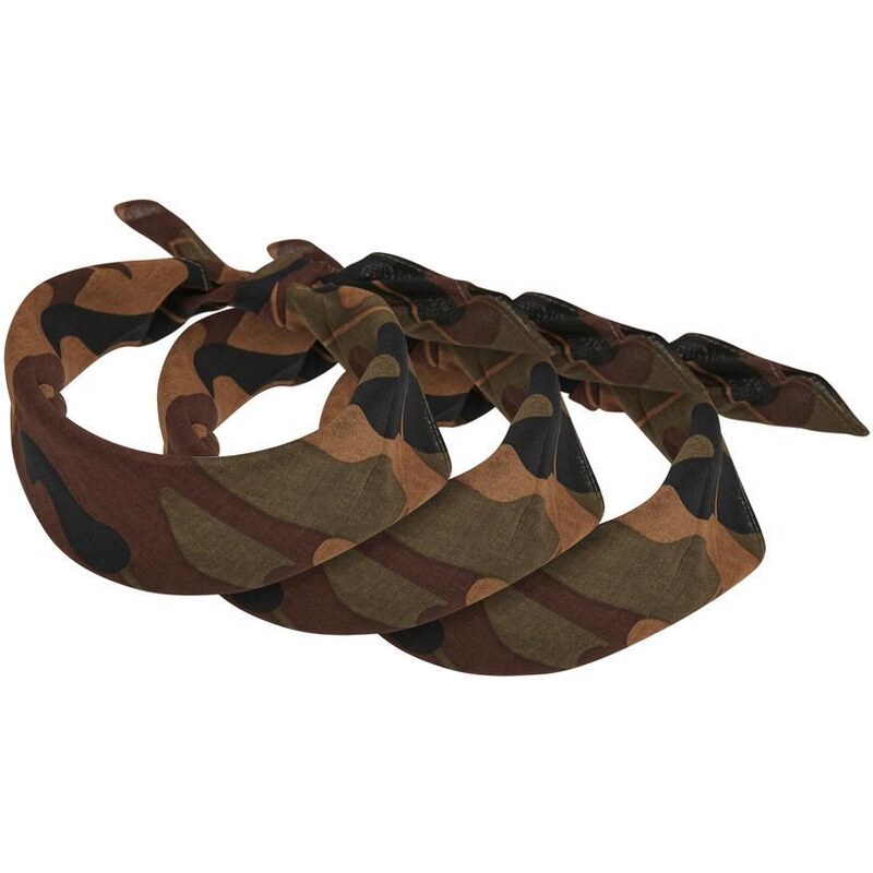 Urban Classics Accessoires Bandana 3-balení woodcamo