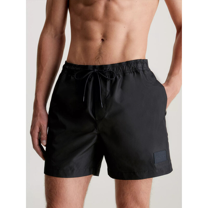 Pánské plavky Tkaný spodní díl MEDIUM DRAWSTRING KM0KM00919BEH - Calvin Klein