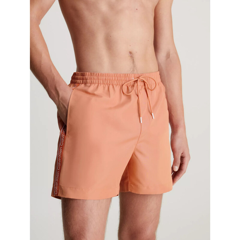 Pánské plavky Tkaný spodní díl MEDIUM DRAWSTRING KM0KM00810TL6 - Calvin Klein