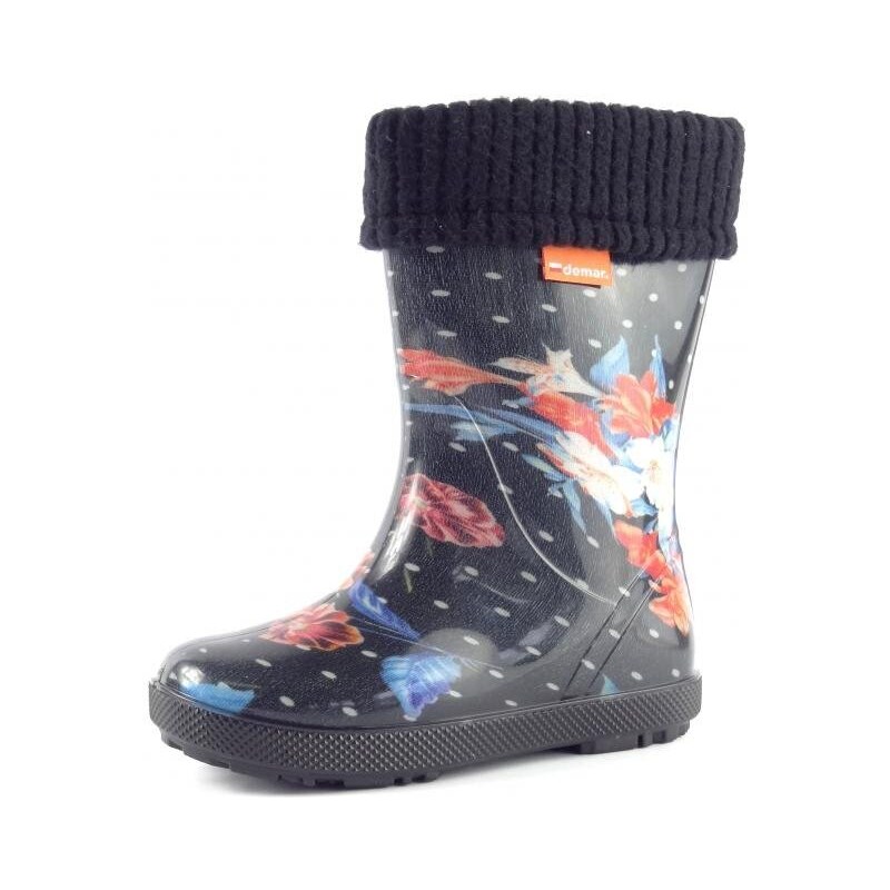Demar dětské holínky HAWAI Lux Print KVĚTY AM