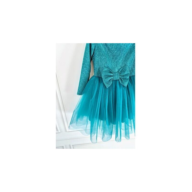 Ewa line PREMIUM turquoise tylové šaty
