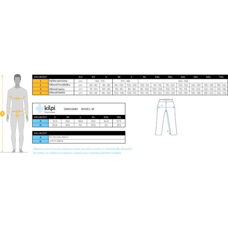 Pánské lyžařské kalhoty Kilpi Ravel-M Černá