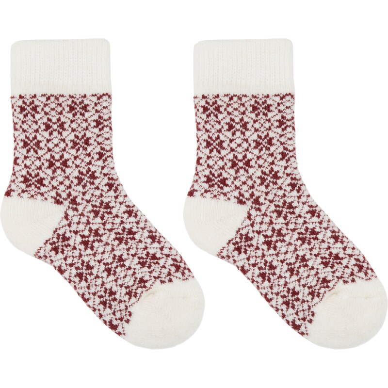 Vlnka Dětské vánoční ponožky Merino červená