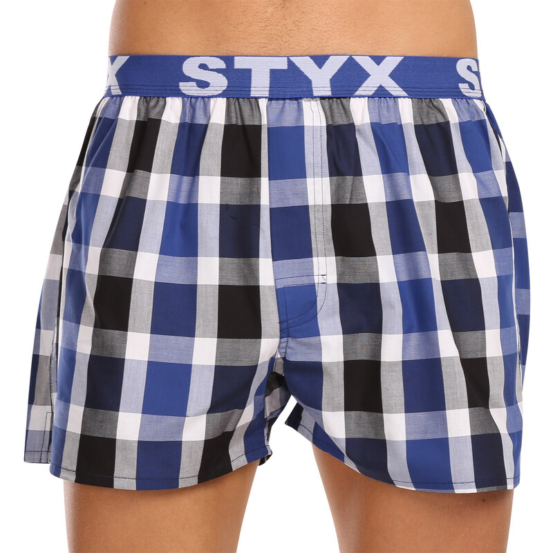 3PACK pánské trenky Styx sportovní guma vícebarevné (3B100619)