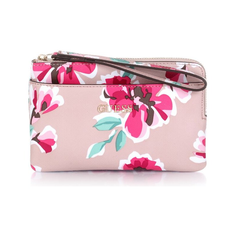 Guess Forget Me Not Floral Wristlet Pouch Bag