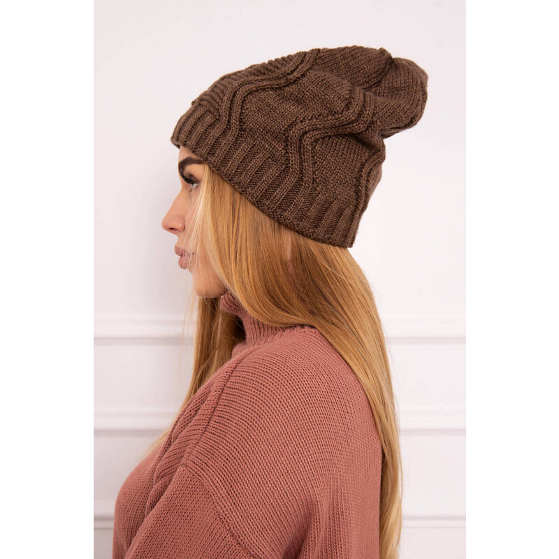 Fleecová čepice mocca model 18750807 - K-Fashion
