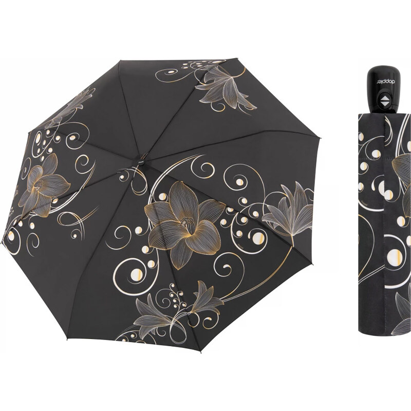 Doppler Magic Fiber Golden Flower dámský plně automatický deštník