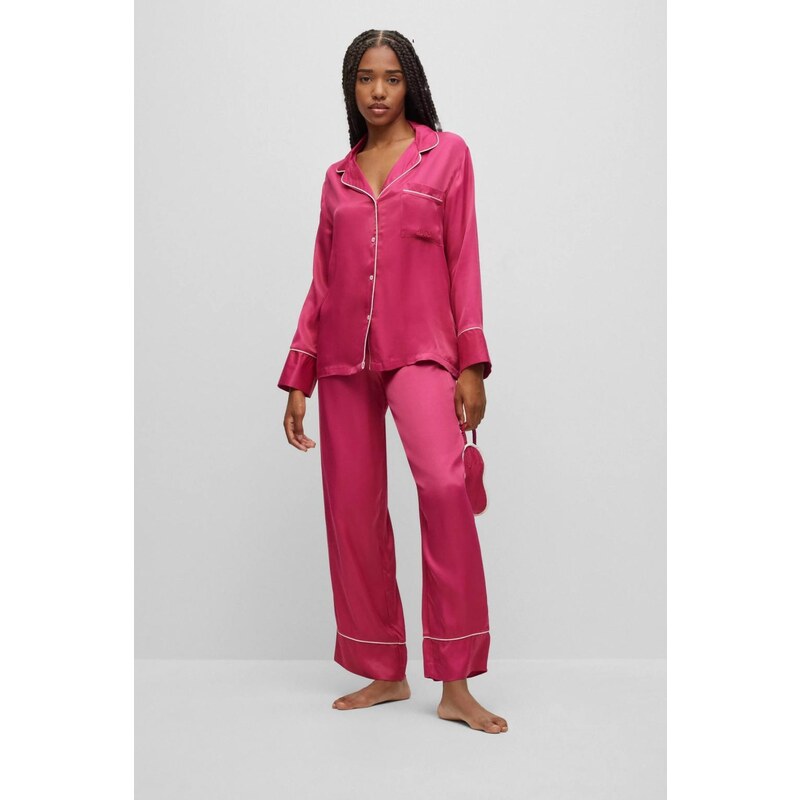 HUGO Satin pyžamo - růžové