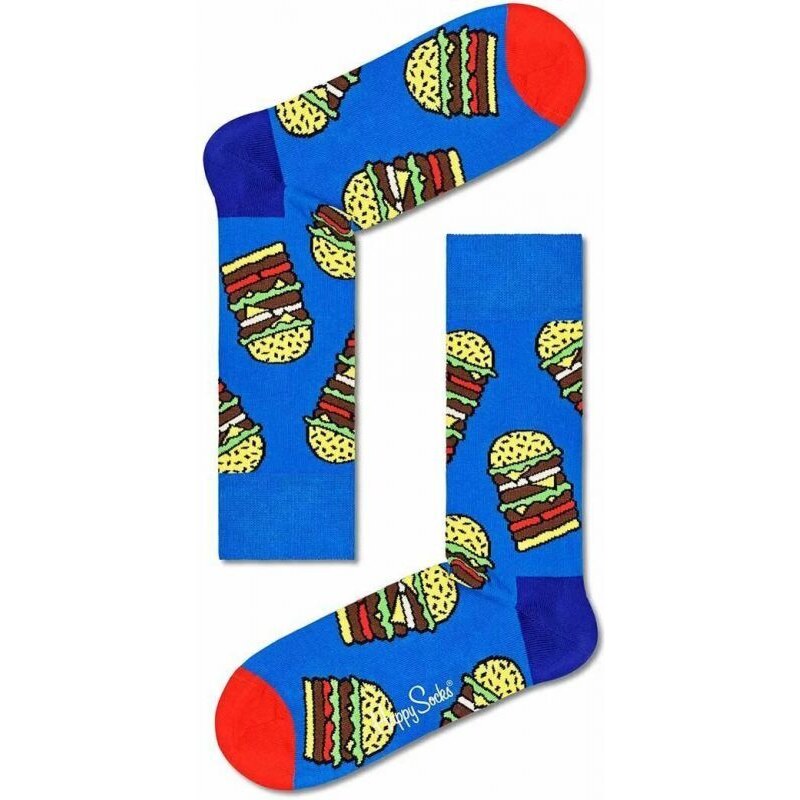PONOŽKY HAPPY SOCKS Burger - modrá -