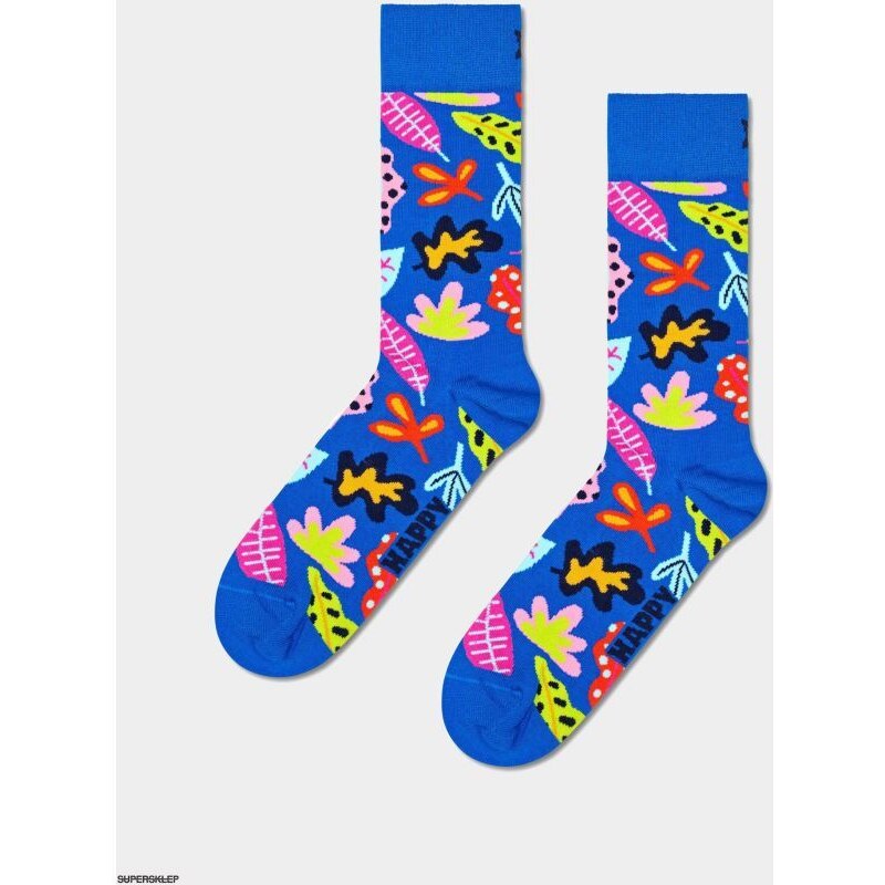 PONOŽKY HAPPY SOCKS Leaves - modrá -