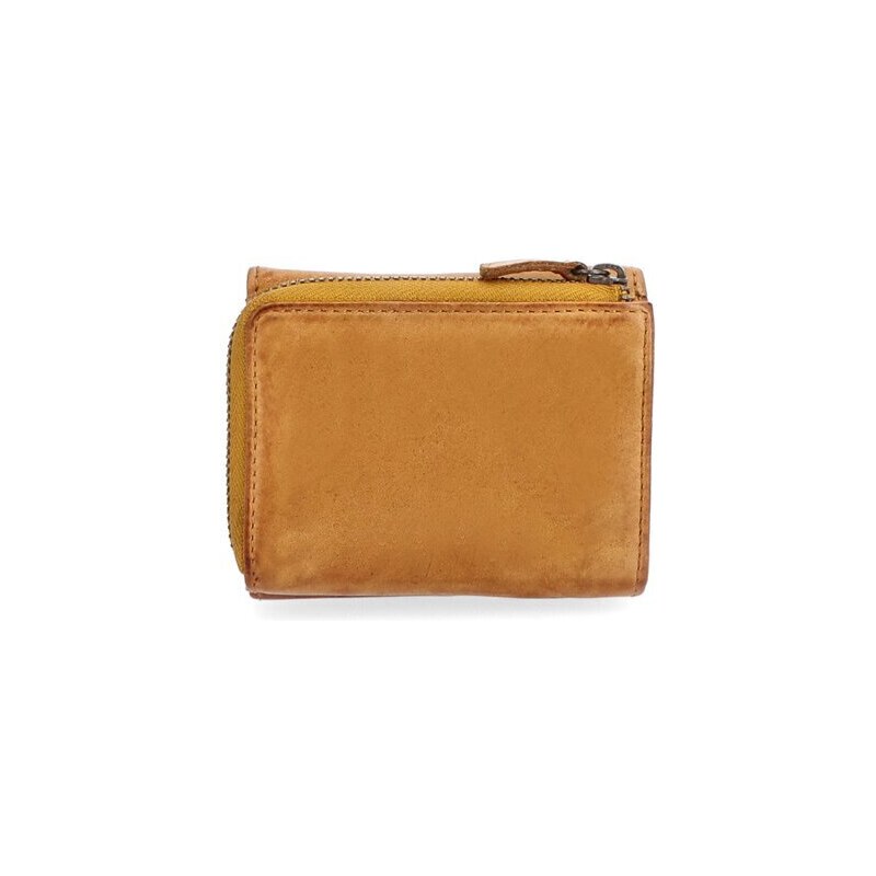 Výrazná kožená peněženka s mandalou Famito 5124 NB žlutá, vel.