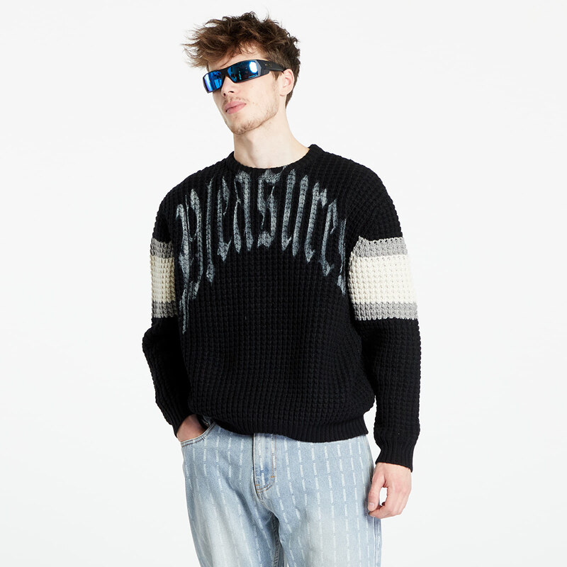 Pánský svetr PLEASURES Twitch Chunky Knit Sweater Black